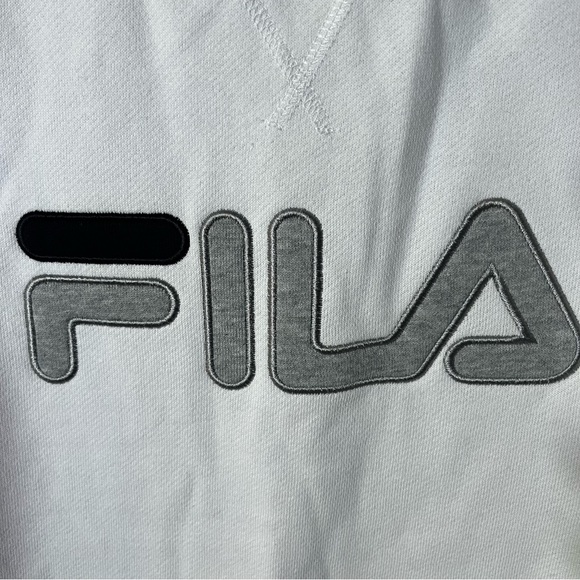 Fila White Newton Sweatshirt - Sz M - Picture 4 of 5